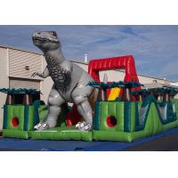 Amazing Jurassic Survivor Dinosaur Inflatable Obstacle Course , Toddler Obstacle Course