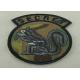 Cotton Thread Embroidery Patches For Clothes , Military Emblem Badge