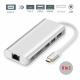 USB C Adapter Hub,Type C 3.1 Multiport Hub with Type C Charge Port  Card Reader USB 3.0 Ports Ethernet For MacBook