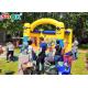Yellow  Indoor Toddler Inflatable Bounce / Inflatable Jumping Bouncer House
