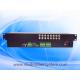 16ch analog video+16ch audio+2ch ethernet+2bidi RS485/232 to fiber converter in 1U rack mount chassis for CCTV system
