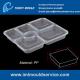 disposable easylunchboxes 6-compartment thin wall food containers mould with a clear lid