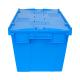 Industrial Plastic Moving Crate Stackable Attached Lid Container for Customized Needs