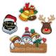 Merry Christmas 3D PVC Patches Embroidered Merrowed Cut Border