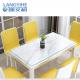 Nordic Marbled Tempered Glass Dining Table And Chair Combination