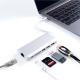 Type C USB C Hub SD Card Reader Adapter 6 in 1 Aluminum Hub with 2 USB 3.0 Ports USB-C PD Power Delivery 4K HD