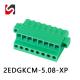 SHANYE BRAND 2EDGKCM-5.08 300V Hot sale pcb terminal blocks 45 degree wire connect with flang supplyer