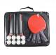 Portable Wooden 4 Player Table Tennis Set Flexible Net 7 Layer Poplar Handle