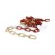 Red And White Plastic Chain ,  HDPE PP PE Plastic Barrier Chain Link