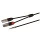 0.3M 1M 2M Male Stereo Y Adapter Cable 3.5mm Stereo To Dual XLR