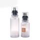 30ml 50ml Cylindrical Matte Clear Plastic Cosmetic Airless Serum Bottle with Pump