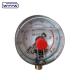 Stainless Steel Silicone Filled Pressure Gauge Bottom Connection 100mm