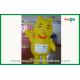 Customized Inflatable Cartoon Characters Yellow Inflatable Bear For Water Park