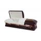 Almond Velvet Interior Stainless Steel Casket MC08 18 Gauge For Funeral Products
