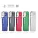 Metallic Color LED Windproof Smoking Lighter with Plastic Body 7.95*2.46*1.37CM