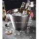 Silver 0.057cbm Stainless Steel Water Bucket Thickened Ice Barrel