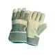 9 - 11 inch Stripe cotton back Grain heavy duty Industry Pig Leather Gloves / Glove 22002