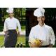 Side Open Chef Cook Uniforms White Color Long Sleeve For Men