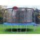 Custom Color Outdoor Exercise Equipment Trampoline With Basketball Hoop