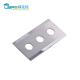 43x22x0.2mm Carbide Slotted Razor Blades Film Slitting Blade three Hole Double Edge