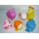 Floating Squeezing Animal Rubber Bath Toys Safe Vinyl With Customized Logo