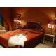 Luxury Star Bedroom Furniture Carved Gilding King Size Veneer For Villa