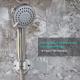 Round Handheld Plastic Chrome Shower Head for Modern Bathrooms in Contemporary Style