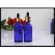Blue Garomatherapy Oil Bottles 30ml , Pharmaceutical Empty Essential Oil Bottles