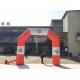 Orange Oxford Cloth Blow Up Arch , Airtight Style Race Inflatable Gate