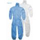 CAT III Single Use Blue Hooded Non Woven Coverall