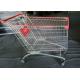 Grocery Foldable Shopping Cart , 4 Wheel Shopping Trolley Powder Coated