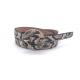 5/8(1CM) Width Women's Fashion Leather Belts / Snake Printed Leather Belts With Round Covered Buckle