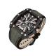 Business 44mm Automatic Mechanical Watch Hollow Out Multi Function