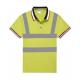 Reflective Safety Hi Vis Polo Shirt OEM breathable quick dry short sleeve work wear reflective tape printed