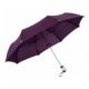 21 Inches Mini Lightweight Windproof Umbrella Purple Alunium Frame Silver Handle