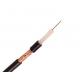 Solid PE RG59 CCTV Coaxial Cable 0.64mm Bare Copper 95% CCA Braid PVC Jacket
