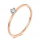 Fashion Jewelry Diamond Wedding  Rings Stainless Steel Diamond Ladies Ring 24K Rose Golden Ring
