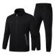 Cotton Zipper Pocket RIB CUFF Mens Track Jacket And Pants Set 140-210g