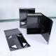Wholesale Custom Gift Cosmetics Clothing Packaging Black Specialty Crocodile Leather Magnetic Folding Box
