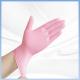 Ergonomic PVC Pink Gloves Oilproof Food Grade Disposable Gloves