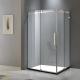 Stainless steel shower enclosure 1000*1000 with two sliding doors and two fixed panels
