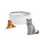 Matted Ceramic Pet Feeders With Wooden Stand For Dogs Cats