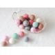 Environmental Friendly Wool Felt Balls Perfect For Garland / Necklaces / Earrings
