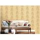 American Country Style Deep Embossed Wallpaper Durable 1.06*15.6m Roll Size