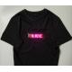 wholesale  New programmable LED message T shirt for DJ club moving sign led advertising display flashing LED T-shirt