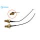 Rp Sma Female Bulkhead Mount To IPX U.Fl Female Mini Connector 1.32mm Pigtail Cable