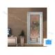 Entry Door Decorative Panel Glass 22 * 64 / Custom Size Steel Frame Material