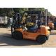 Orange Color 2.5T Used Diesel Forklift , FD25 Toyota Forklift Second Hand 2012