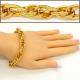 Big size thick chain Trendy jewelry Men & Womans bracelet Bangle 18K Real Gold Plated Lin