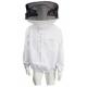 Round Veil White Bee Jacket with Round Hat of Beekeeping Protective Clothing